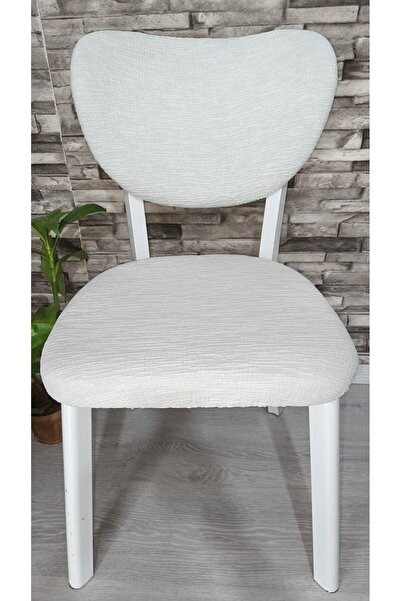 UzHome ELMA jakar sandalye kılıfı açık krem