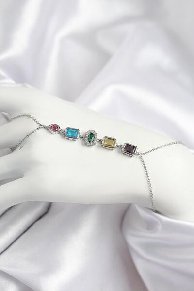 ATELIER BRILLIA نموذج حجر الزركون الملون باللون الفضي من شيمران