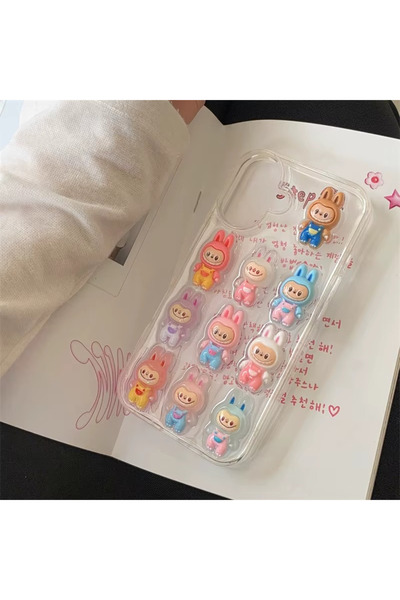 OSG Ultra Premium Shock-Absorbing Luxury Phone Case with 3D Labb Figure Compatible with iPhone 13 and 14