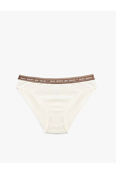 Koton Slip din bumbac cu detaliu la talie, cu imprimeu confortabil