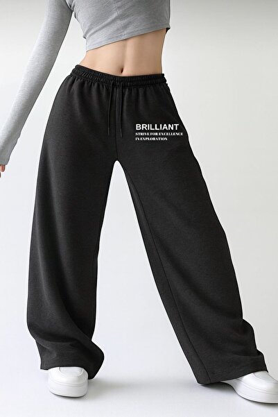 Le Vion Γυναικείο Φαρδύ Παντελόνι Φόρμας με Φαρδιά Μπατζάκια, Λαμπερό