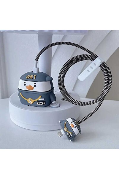 sanalikaksesuar Iphone 18/20/ Watt Adaptör uyumlu 4İn1 Şarj Aleti Kılıfı Sarj...