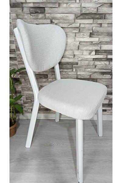 UzHome ELMA jakar sandalye kılıfı açık krem