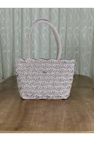 RELYA Жіноча бежева сумка з візерунком, на кнопках, через плече Ширина 35 см, висота 24 см, глибина 9 см