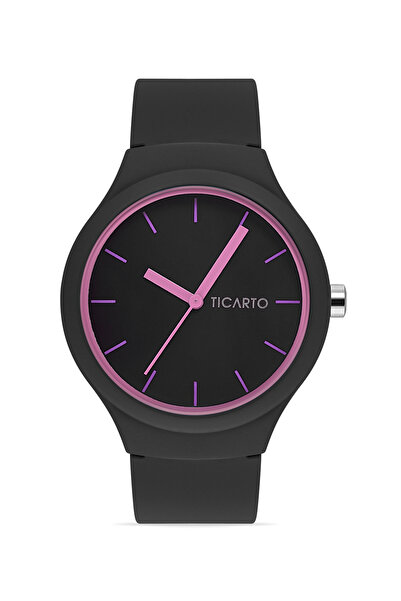 Ticarto Women's Silicone Black-Pink Wristwatch Tctsr005802S0346