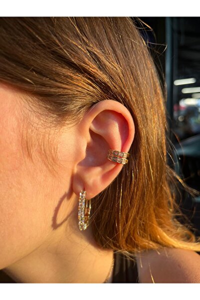 kalia Gold Taşlı Earcuff