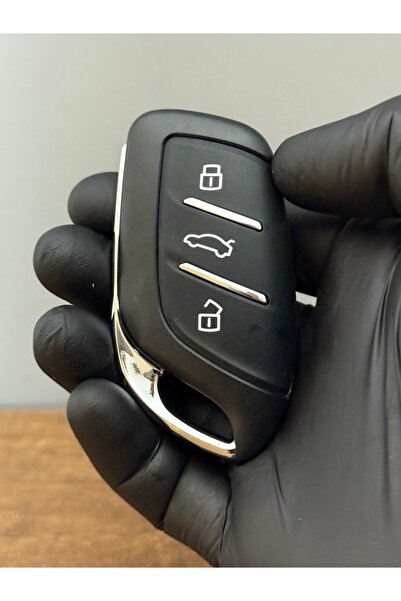 Luxe Aksesuarr غطاء مفتاح ذكي بثلاثة أزرار لسيارة MG ZS باللونين الأسود والأبيض