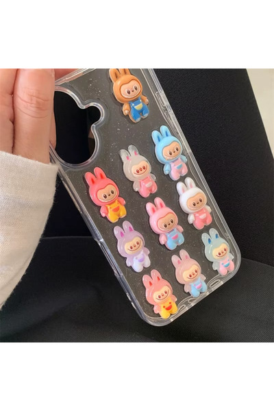 OSG Ultra Premium Shock-Absorbing Luxury Phone Case with 3D Labb Figure Compatible with iPhone 13 and 14