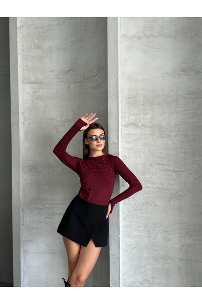 ezber moda KADIN MODAL KUMAŞ TAŞLI BODY