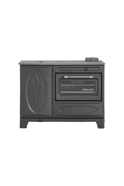 Süsler 5123 ANTRASİT EMAYE MODERN KOVALI KUZİNE SOBA ALTTAN HAVALI