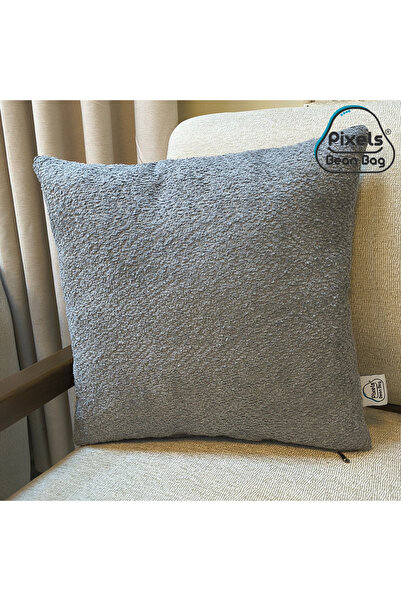 PixelsBeanBag غطاء وساده من قماش البوكليه مربعة 55x55 سم من بكسل بين باج (بدون حشوة)