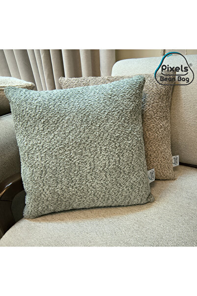 PixelsBeanBag Pixel Bean Bag Square Boucle Cushion Cover 45x45 cm (without filling)