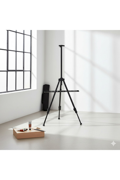 Art Tone Kır Tipi Çantalı Alüminyum Metal Şövale (1 Adet Şövale)