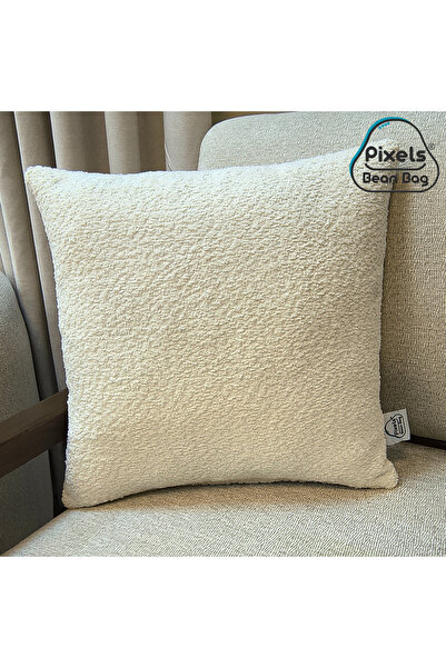 PixelsBeanBag غطاء وساده من قماش البوكليه مربعة 50x50 سم من بكسل بين باج (بدو...