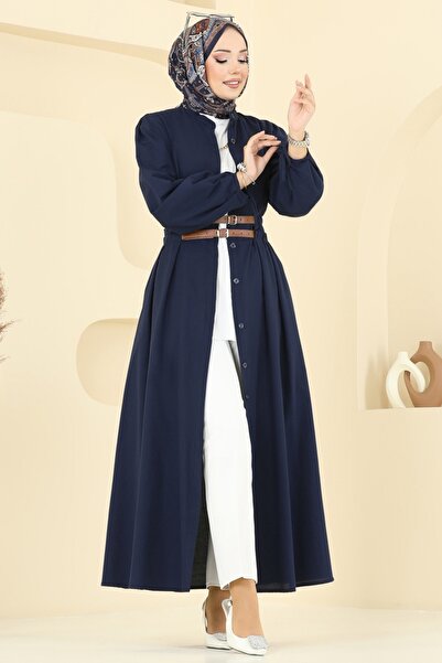 ModaMerve Double Belt Detailed Dress 3060Ktr750-Ms Navy