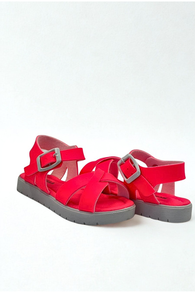 Moda Lime Kız Çocuk Bebek Rahat Taban Önü Açık Dolgu Topuklu Tokalı Esnek Kolay Giyim Sandalet Terlik