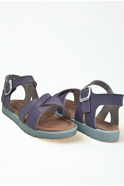 Moda Lime Kız Çocuk Bebek Rahat Taban Önü Açık Dolgu Topuklu Tokalı Esnek Kolay Giyim Sandalet Terlik