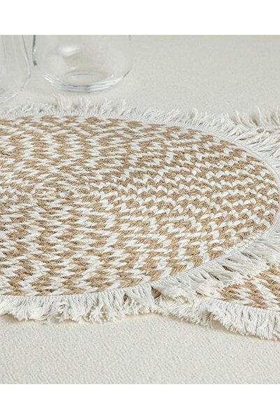 English Home Rolena 50% βαμβάκι 50% γιούτα Σετ 2 τεμαχίων American Service 35 cm Κρέμα (15.09.2025)