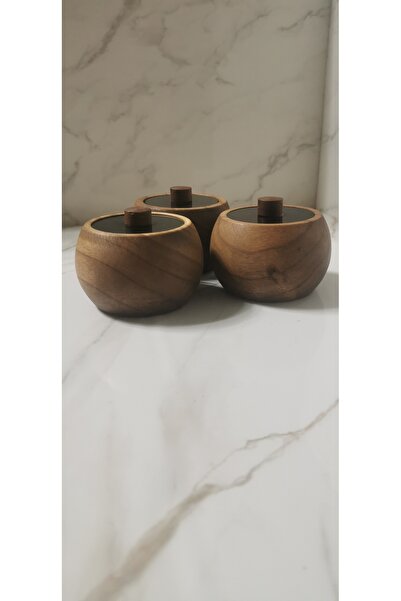 ayrawood 6.5x5cm ceviz ağacı ahşap sunum dekor kahve sunum baharatlık çok ama...