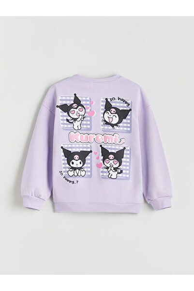 LC Waikiki Crew Neck Kuromi Printed Girl's Sweatshirt