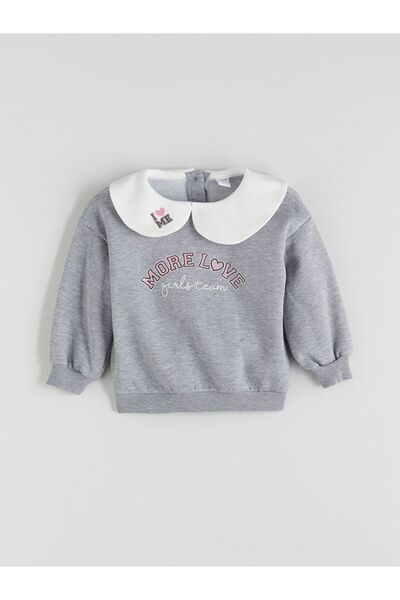 LC Waikiki LCW Kids Bebe Yaka Kız Çocuk Sweatshirt ve Eşofman Altı