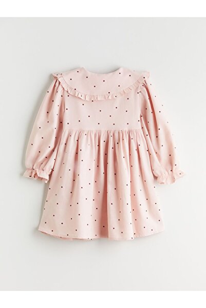 LC Waikiki LCW Kids Bebe Yaka Puantiyeli Kız Çocuk Elbise