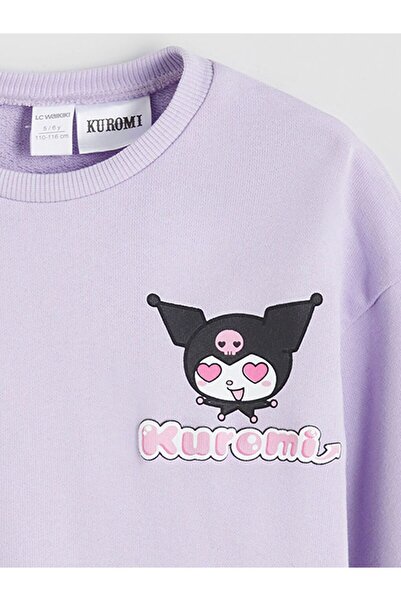LC Waikiki Crew Neck Kuromi Printed Girl's Sweatshirt