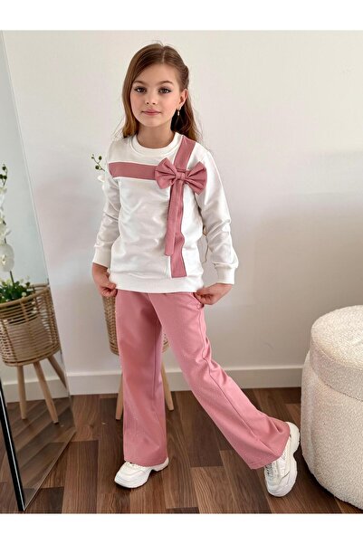 Bayona Двокомпонентний комплект для дівчаток – світшот з бантиком і штани з к...