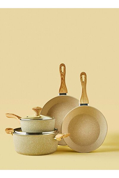 Generic ايست من نون طقم أدوات طهي وقدور ومقالي مطلية بالجرانيت