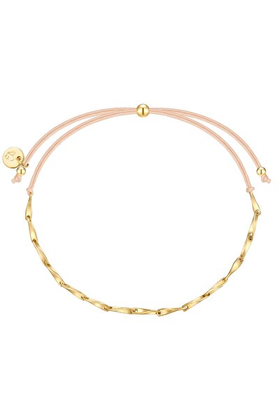 Glanzstücke München Textilarmband Armband Sterling Silber gelbgold Textil (be...