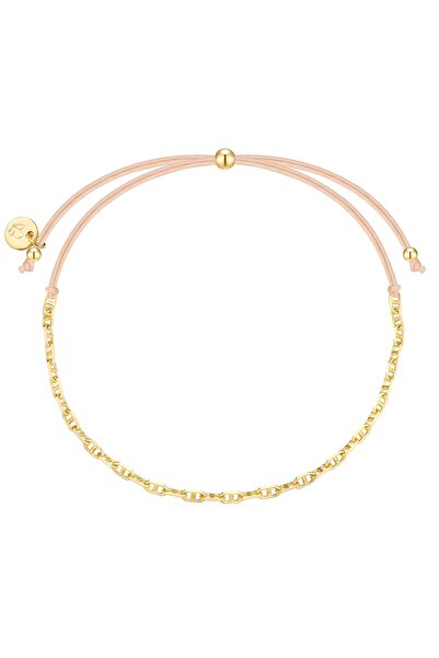 Glanzstücke München Textilarmband Armband Sterling Silber gelbgold Textil (be...