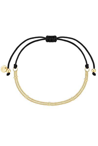 Glanzstücke München Textilarmband Armband Sterling Silber gelbgold Textil (sc...