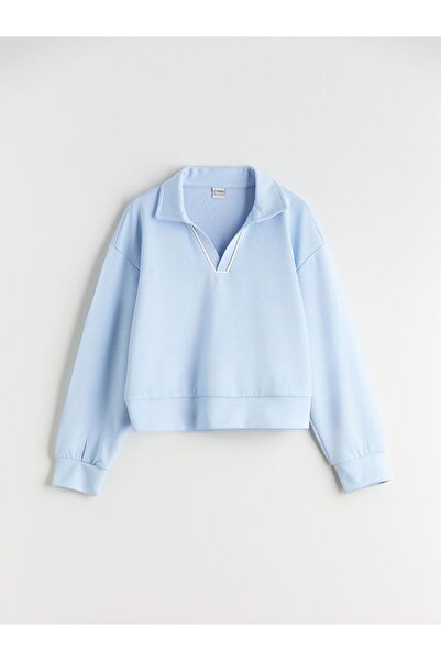 LC Waikiki LCW Kids Polo Yaka Kız Çocuk Sweatshirt