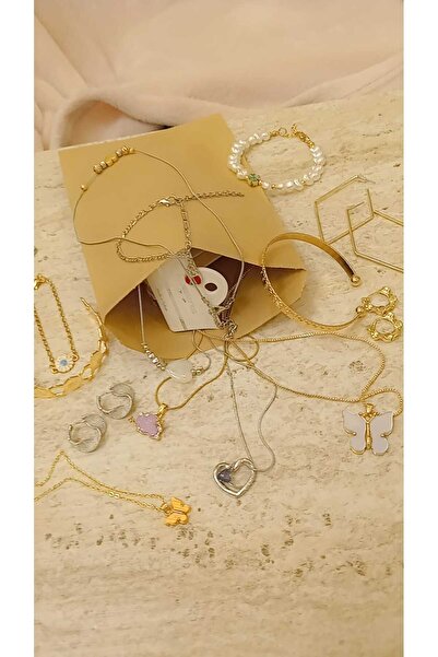 Anziano bijuteri Takı Kesesi ( 5 Adet Ürün Kolye, Bileklik, Küpe )