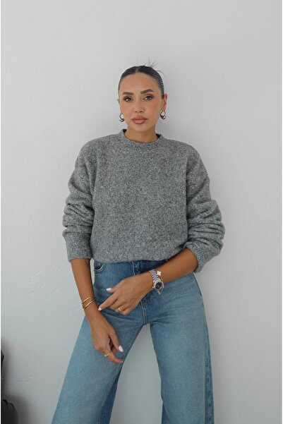 Havoş Gray Zane Soft Textured Sweater