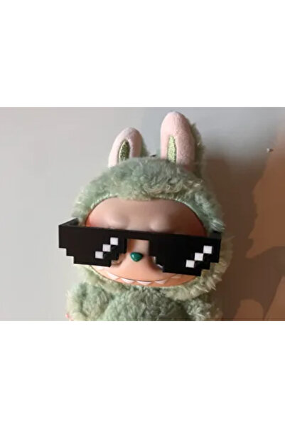 Lades Labubu Minecraft Pixel Gözlük Aksesuarı (Sadece Gözlük)