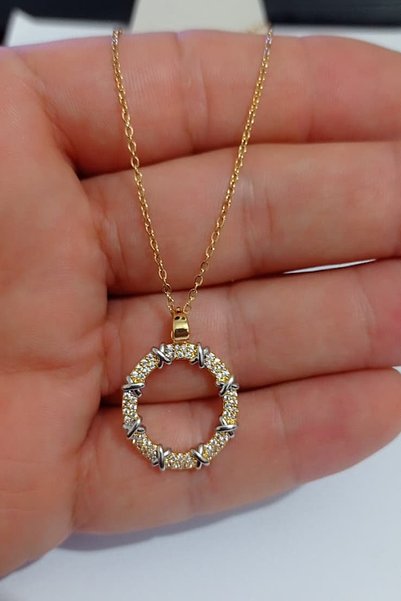 SOSO EXCLUSİVE Necklace Stainless Steel Steel Xoxo Tiffany Model Silver-Gold ...