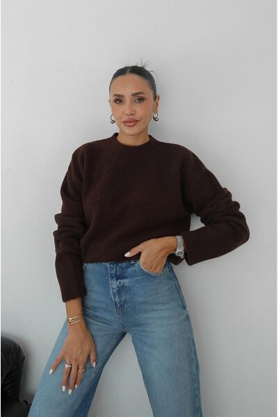Havoş Brown Zane Soft Textured Sweater