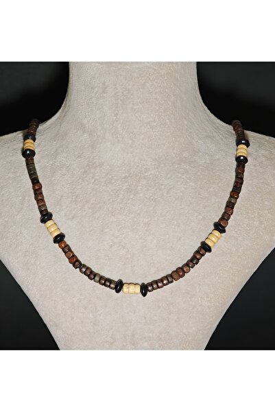 Quality aks Ahşap boncuk bohem tarzı uzanma zincirli erkek kolye