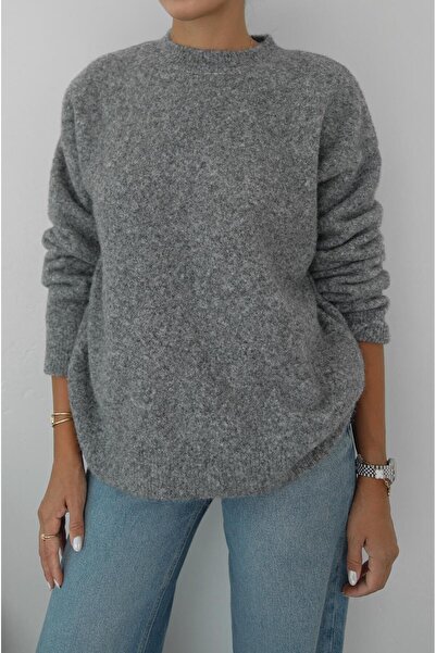 Havoş Šedý svetr Zane s jemnou texturou