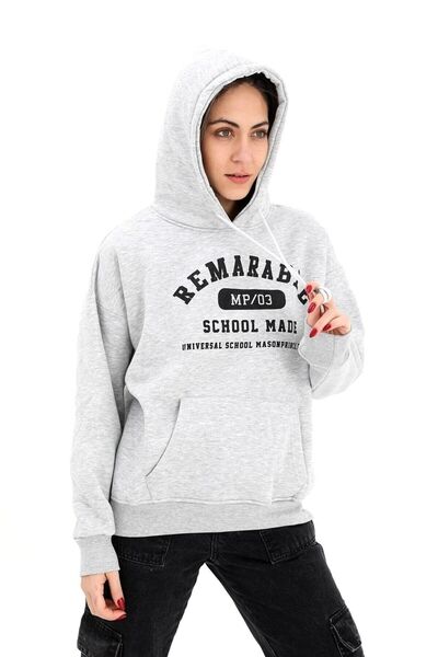 Mythologie Remarable Sweatshirt - Сірий принт Oversize з капюшоном