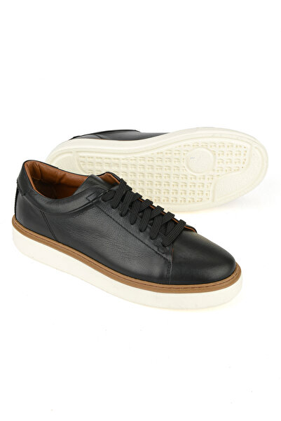 Ziya Мъжки кецове от естествена кожа 1531026ZH18 Черни