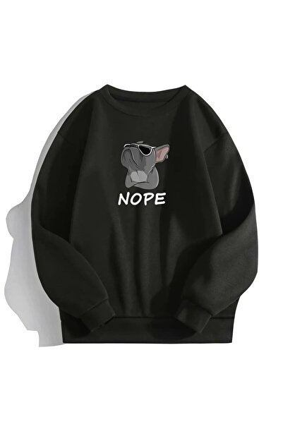 Mythologie Unisex Dog Nope Printed Sweatshirt