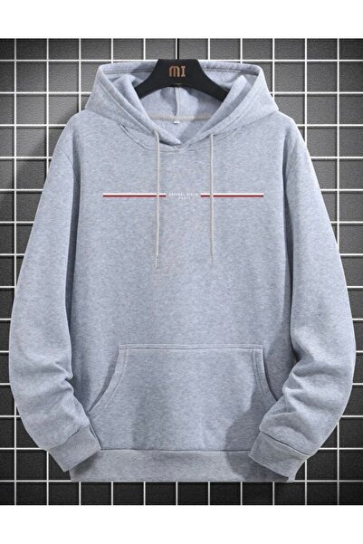 Mythologie Natural Realm Paris Sweatshirt - Gray Printed Oversize Hoodie