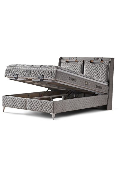 Mobilya Dükkanım Truva 150x200 Çift Kişilik Baza Başlık Seti