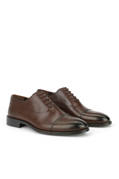 Ziya , Men's Genuine Leather Classic Shoes 153985Z701 Brown