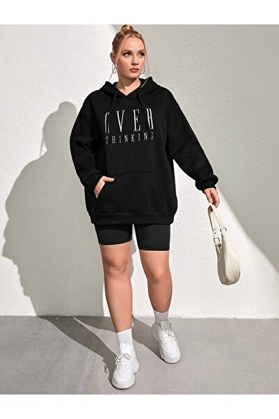 Mythologie Огромна дамска суитшърт с качулка и надпечатка