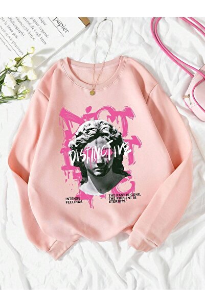 Mythologie Distinctive Feelings Winter Thick Sweatshirt - Dusty Pink Printed ...