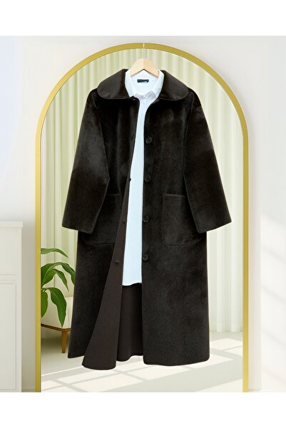 Modamorfo Buttoned Pocket Coat - K. Brown