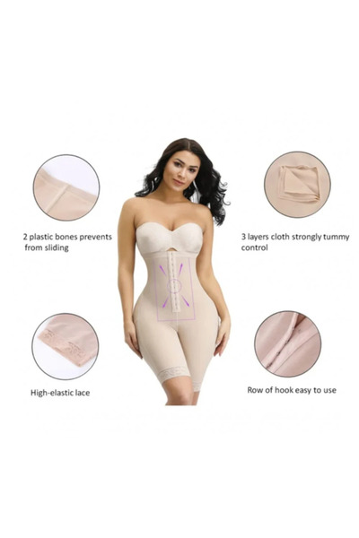 Fstyle Full body shaper with front buckle, easy control, strong abdominal tightening and body shaping. Women's maternity girdle, postpartum girdle.